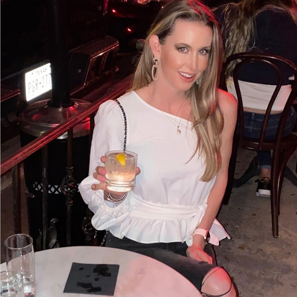 Vick one shoulder white blouse